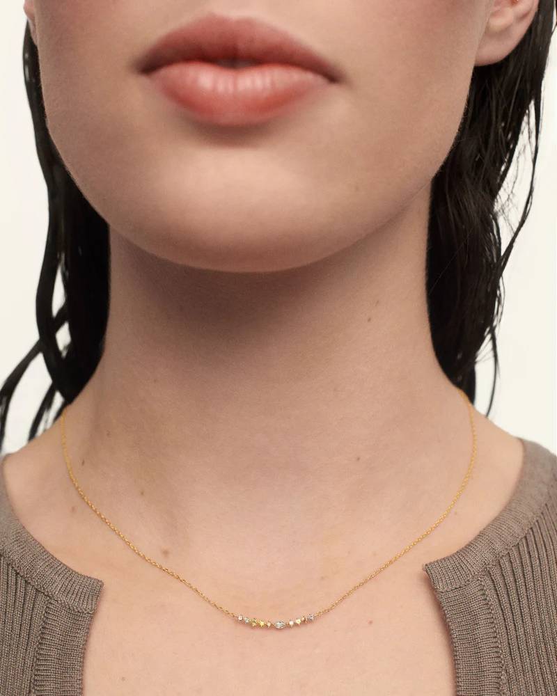 Collana Donna PDPaola Argento 925 Dorato Riviera Zirconi Colorati CO01-951-U